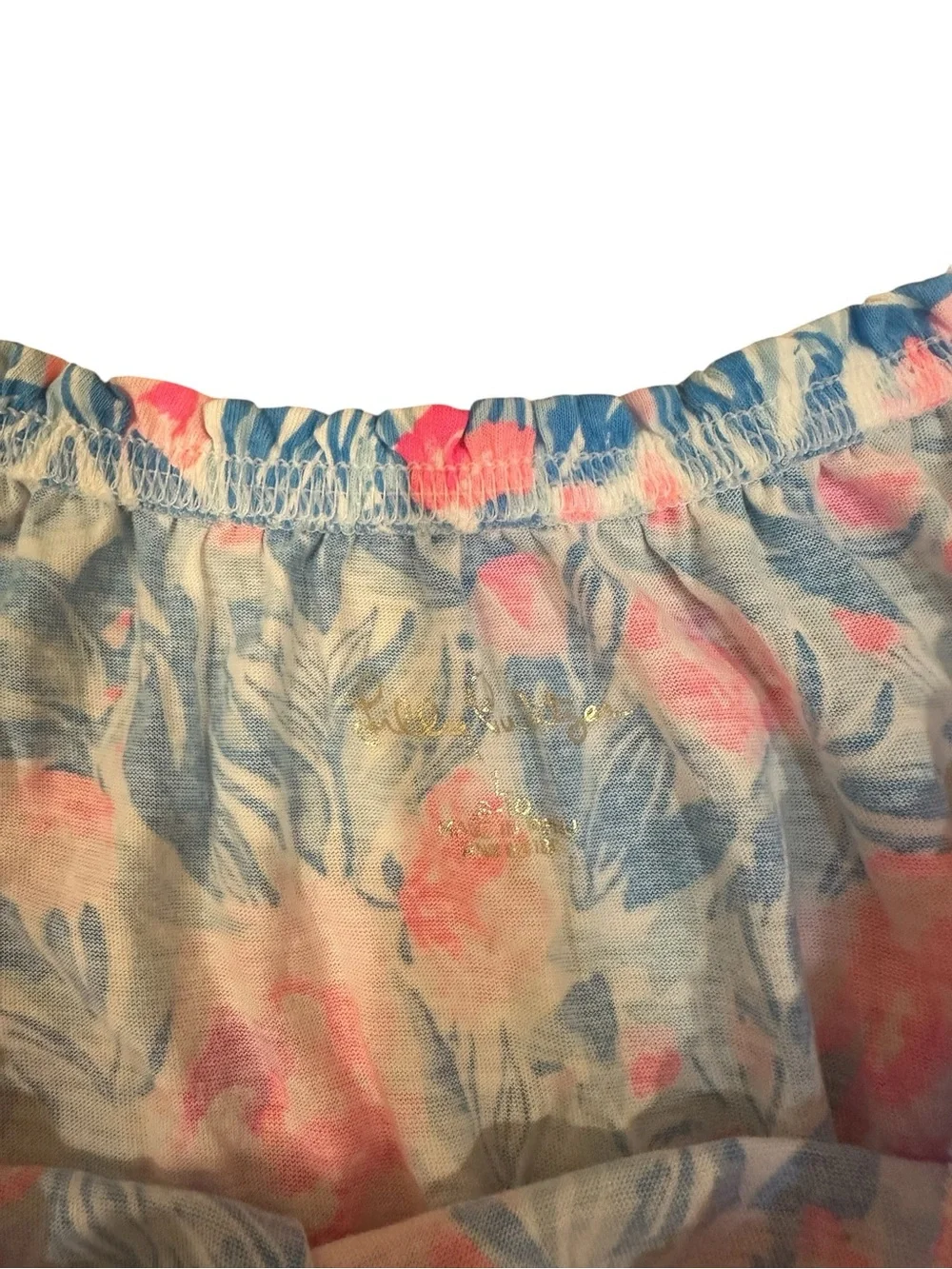 Lilly Pulitzer Girls Floral Sundress Pink and Blue Size Large (8-10)